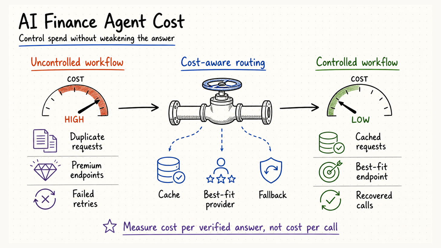 AI finance agent cost audit dashboard