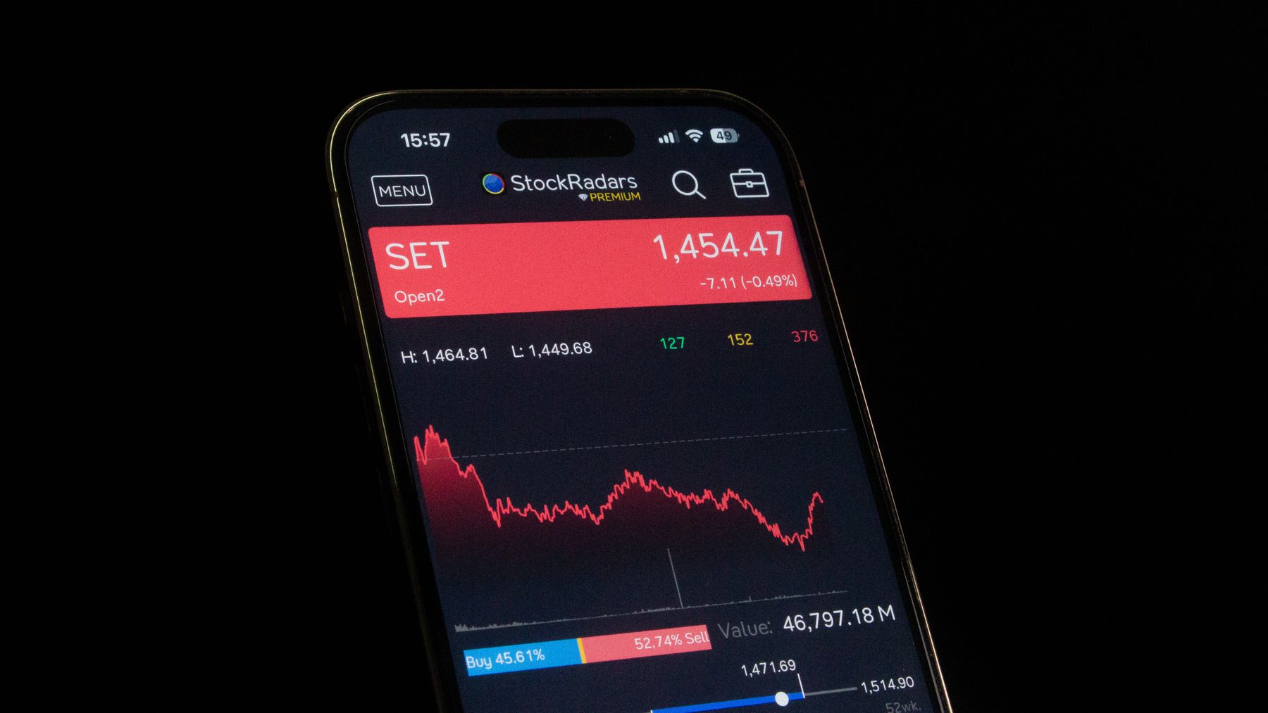 mobile stock and crypto price alert screen