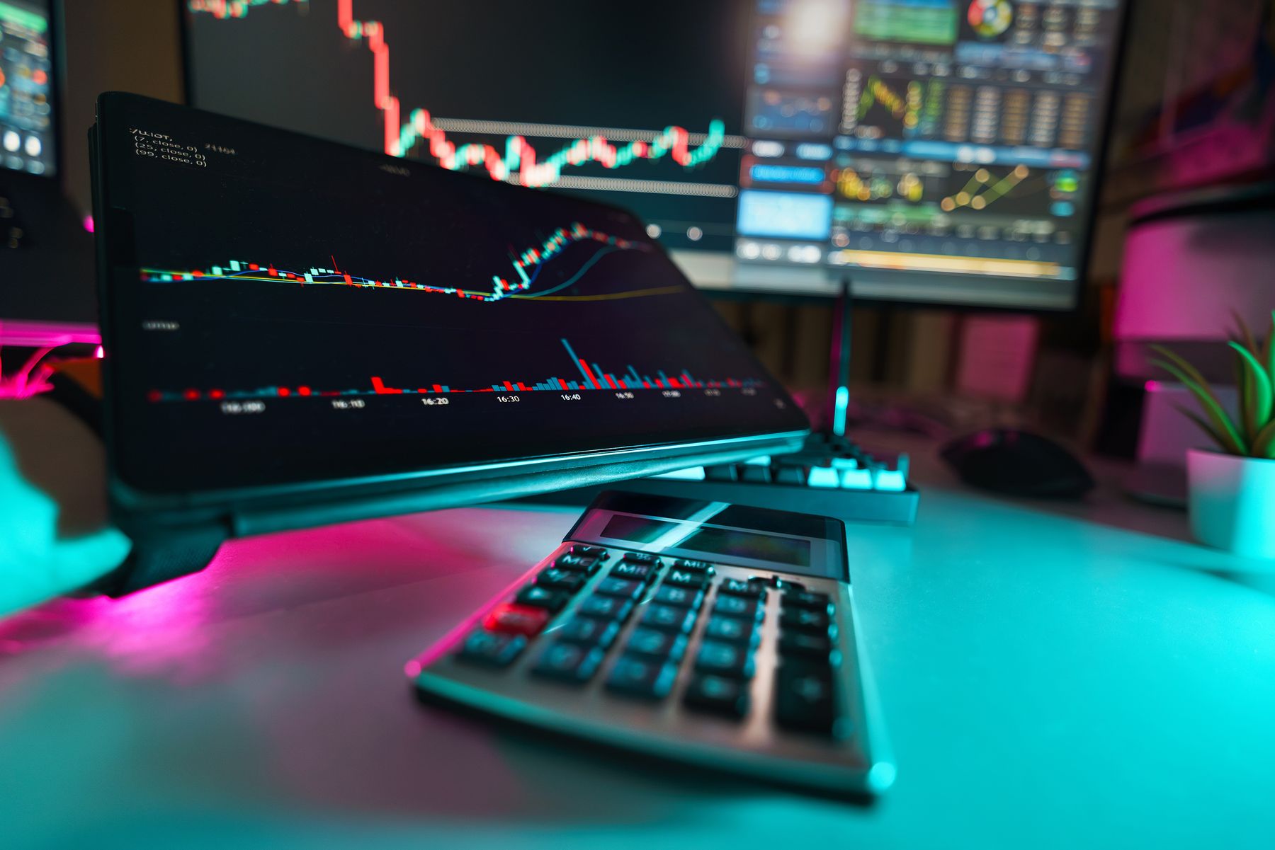 real-time market streaming workstation with charts