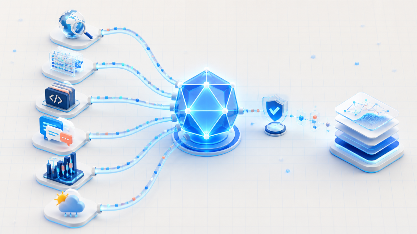 Hermes Agent orchestrating multiple APIs through a verified tool layer
