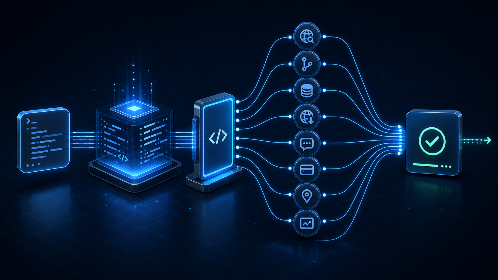 OpenCode agent hub connected through permission gates to web, documents, repositories, browser, database, files, memory, and location data