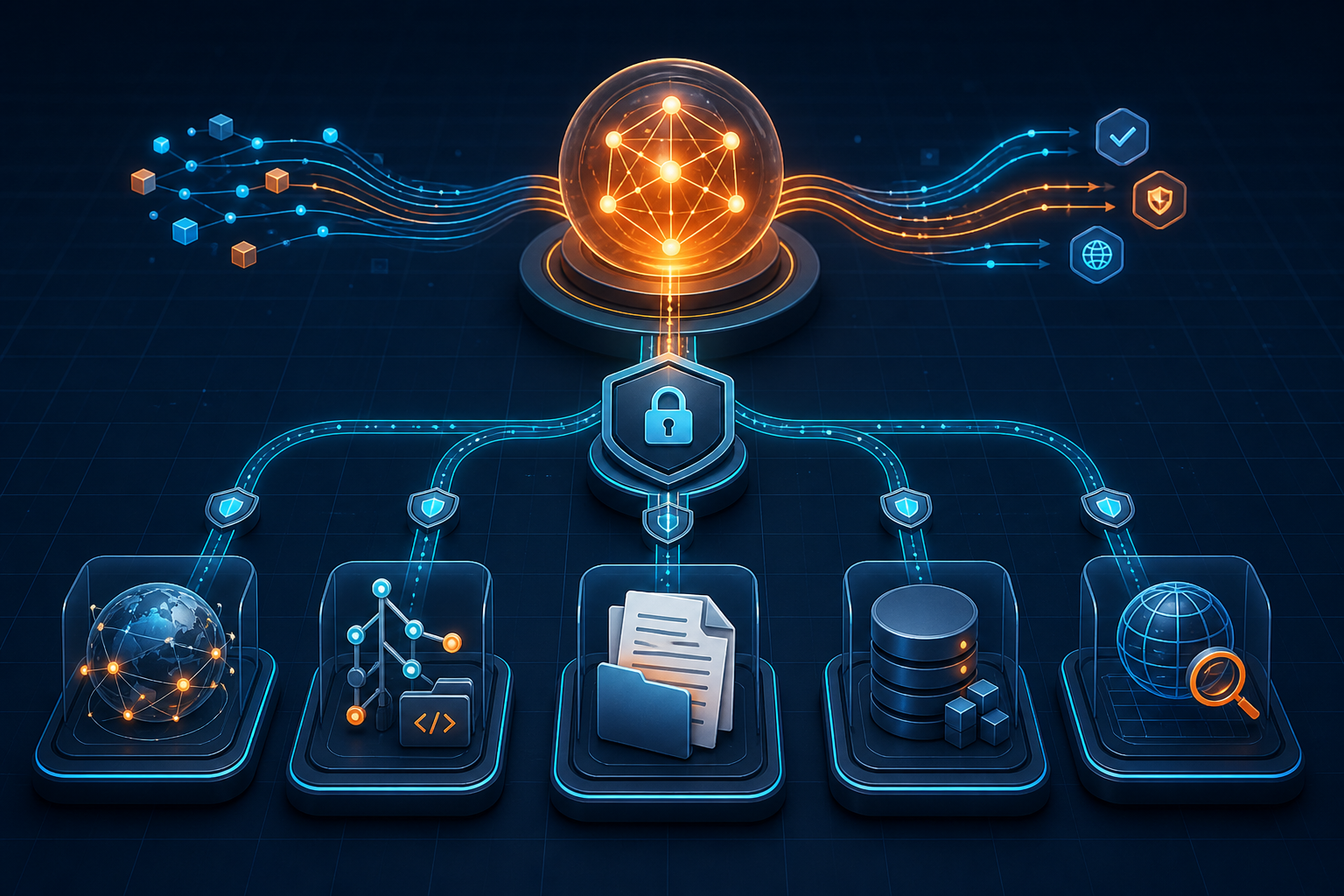 Secure host routing Doubao requests to five bounded MCP capability sources