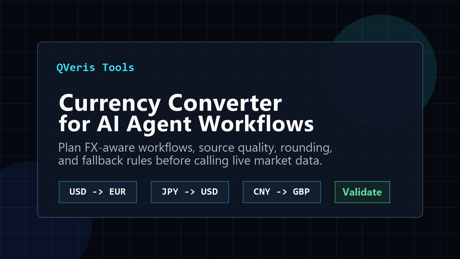 Currency converter for AI agent workflows visual