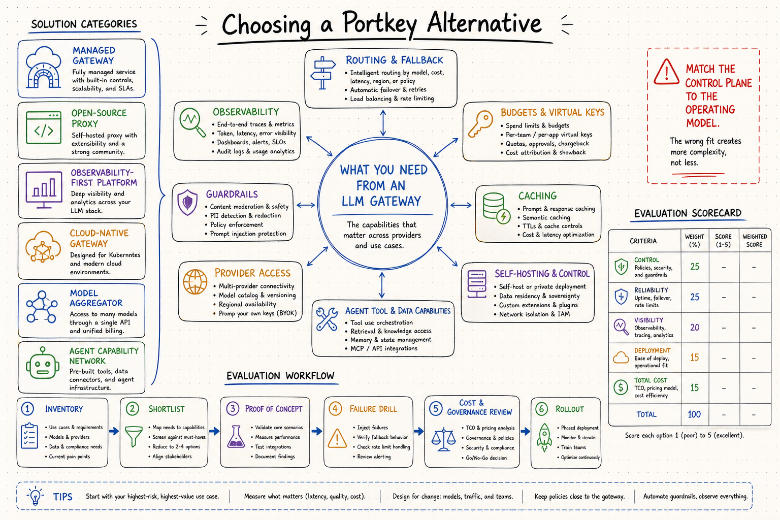 LLM gateway evaluation framework for choosing a Portkey alternative