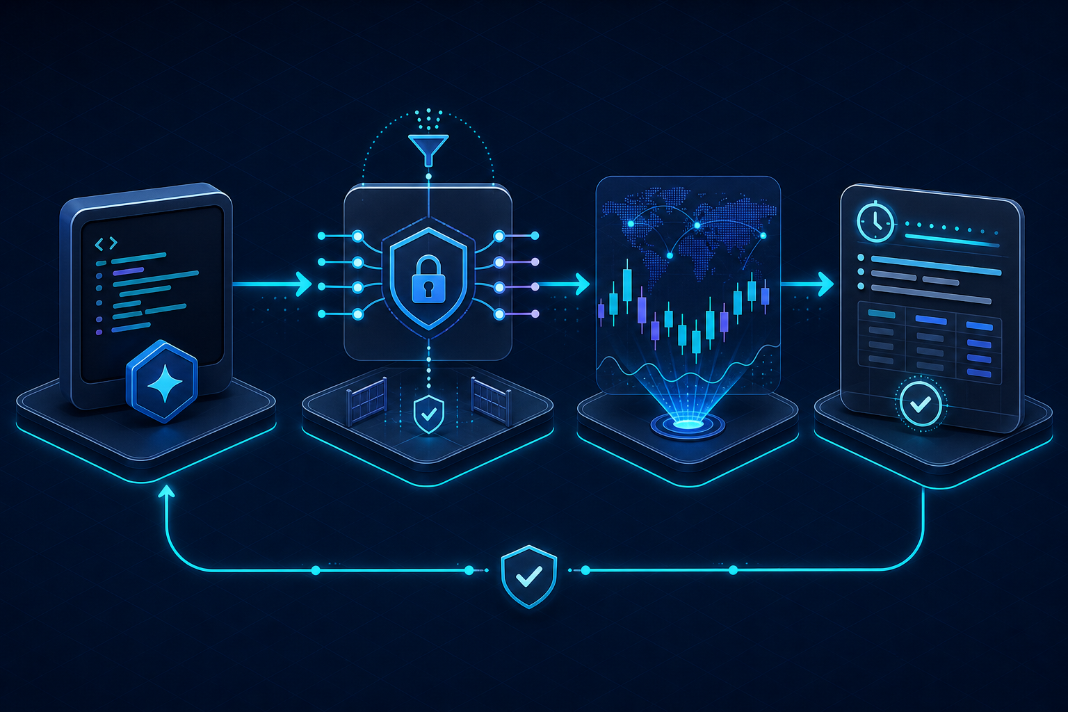 Architecture showing a Codex request routed securely to live market data and returned as a timestamped quote