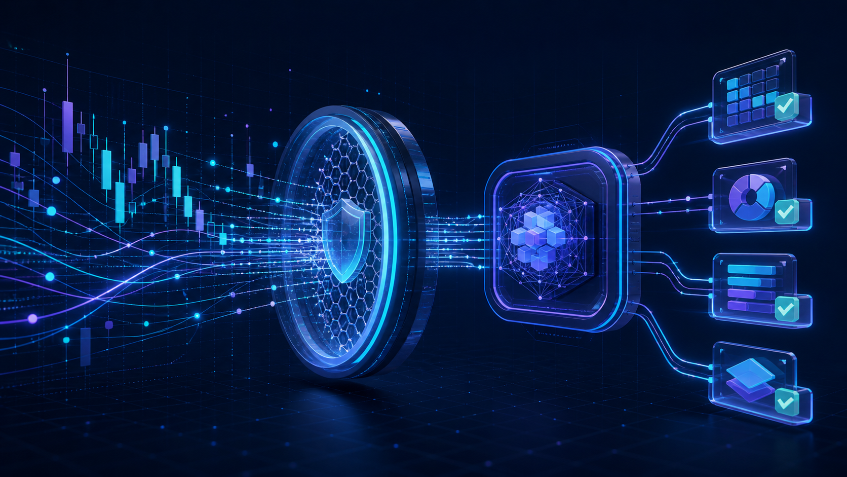 Real-time stock data flowing through a secure gateway into an OpenClaw agent workflow