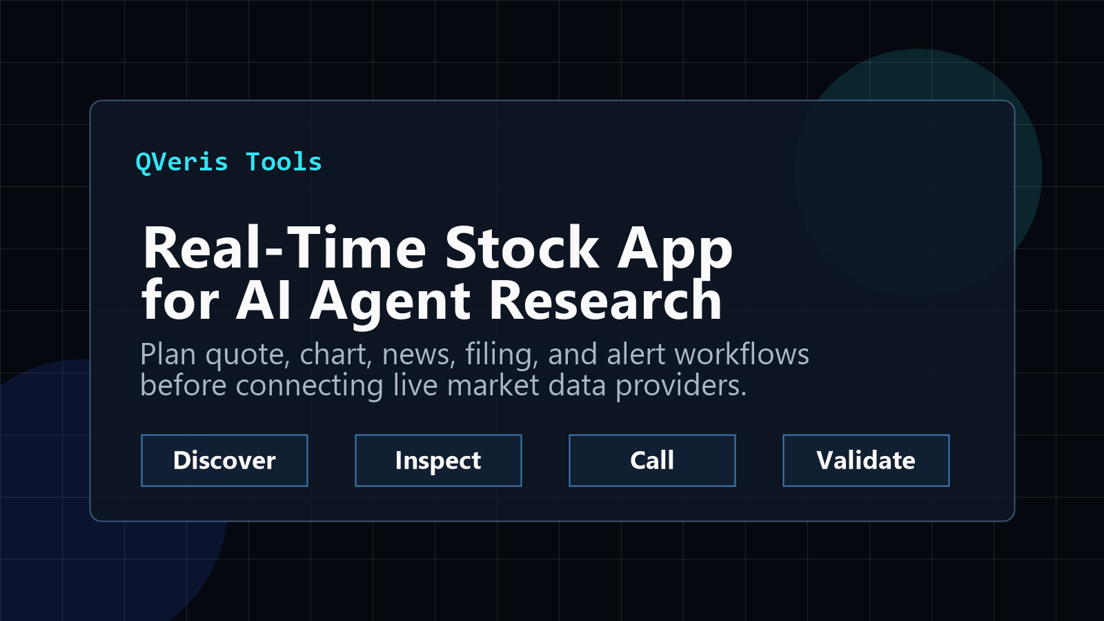 Real-time stock app for AI agent research visual